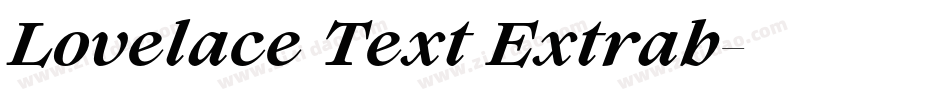 Lovelace Text Extrab字体转换